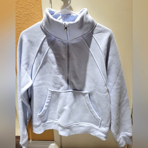 Half Zip-Up Sweater, Ice Blue, Medium - Picture 1 of 3